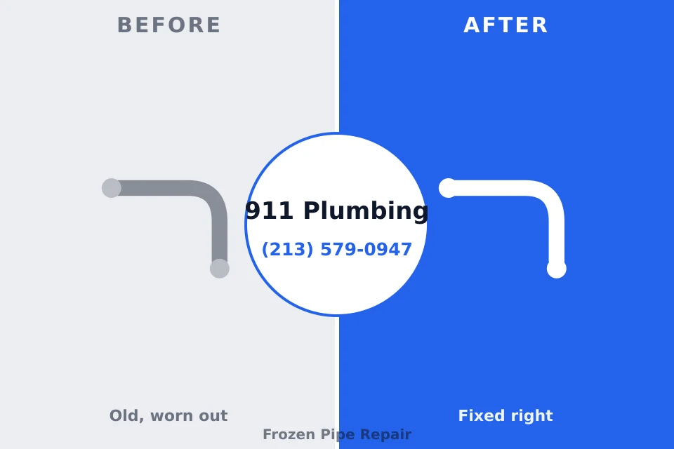 Before and after: plumbing repair Wayland, IA